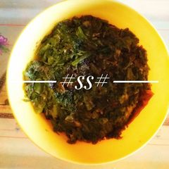 A picture of Fried Spinach.