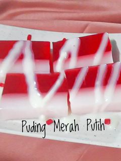 Foto resep Puding Merah Putih