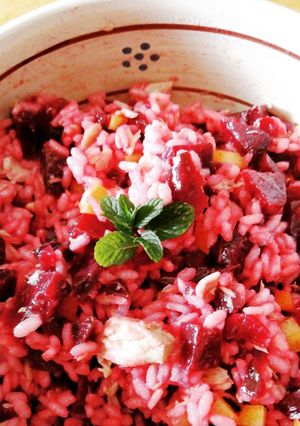 Foto di Insalata di riso rosa