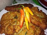 Oncom goreng tepung pedas
