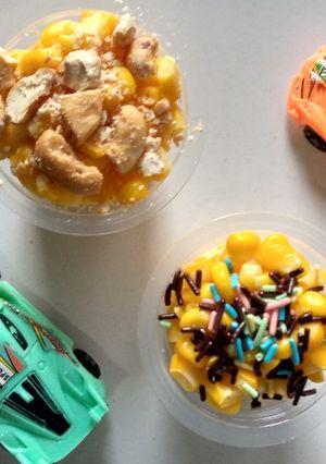 Foto resep Snack Kaum Rebahan : Jagung Madu aneka topping