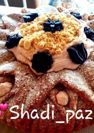 عکسی از دستور کیک بادام زمینی😋