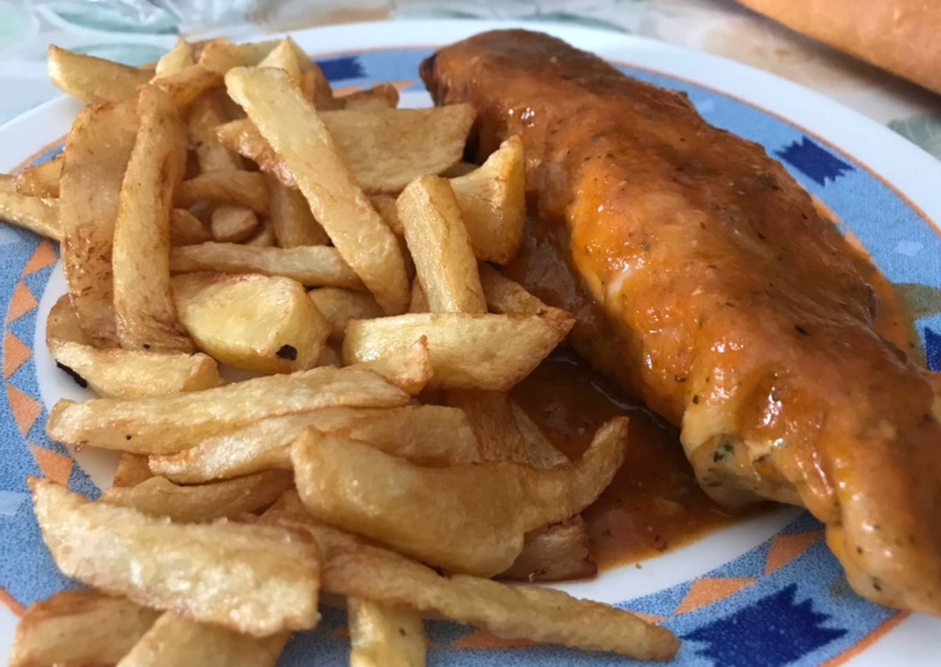Muslos rellenos con salsa!