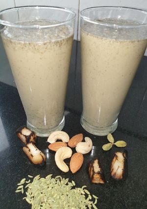 A picture of Dark thandai smoothie.