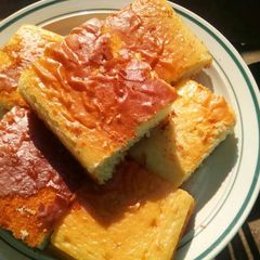 A picture of Squares sponge cakes.