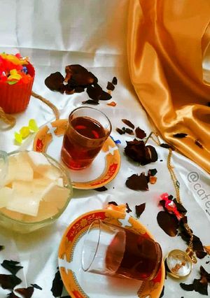عکسی از دستور ژله ی قند و چای