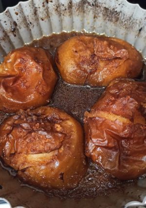 Una foto de Manzanas asadas a la sidra en airfryer