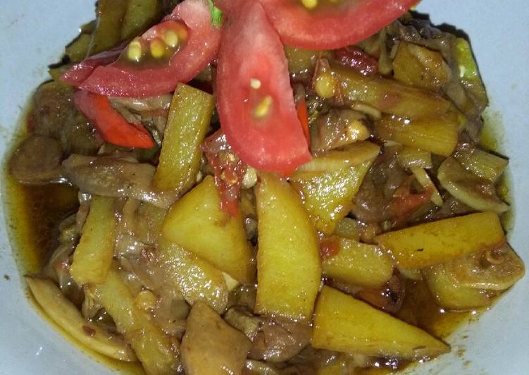 Resep Sambal jamur kentang goreng yang Bikin Ngiler