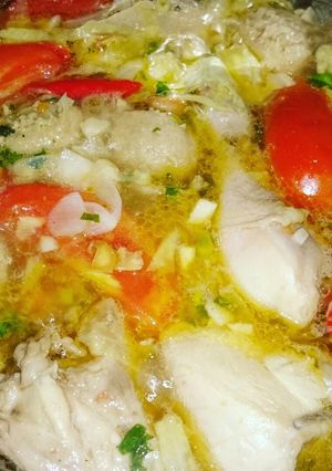 Foto resep Sop ayam bakso nagih