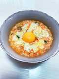 Diet Oatmeal Kimchi Porridge