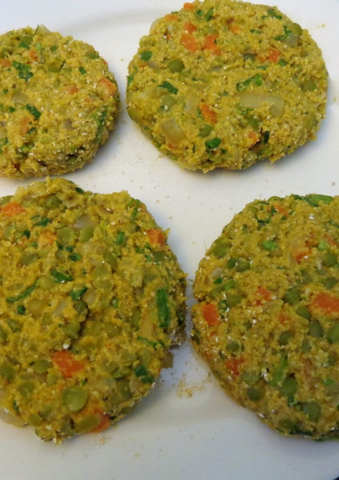 Una foto de Hamburguesas de Arvejas y Ciboulette