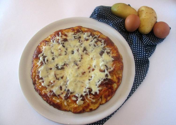 Frittata con patate arrosto e mozzarella