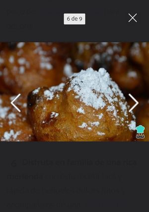 Una foto de Receta de Buñuelos dulces fritos