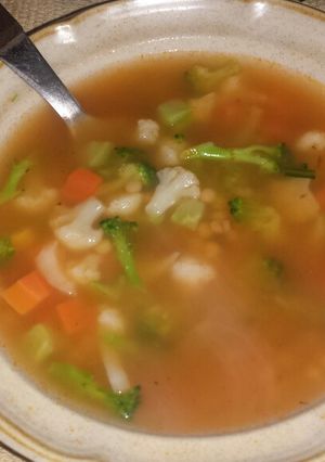Una foto de Sopa con verduras