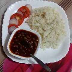 Chhole chawal A picture of Chhole chawal.
