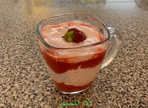 صورة لوصفة موس الفراولة (كيتو دايت)🍓