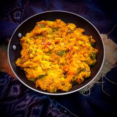 A picture of Khatta meetha kaddu.