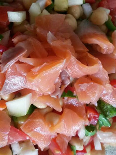 Una foto de Ensalada de garbanzos
