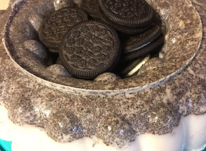 Una foto de Gelatina de galletas oreo