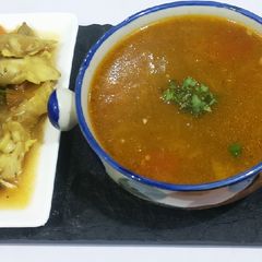 A picture of Godi(lamb's leg) ka soup.