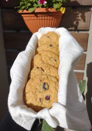Una foto de Cookies de arándanos y coco