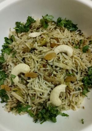 A picture of Kerry Mirch pulav.