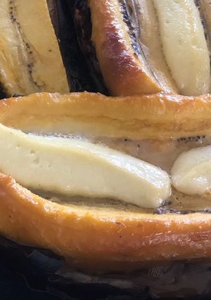 Una foto de Plátano con queso al horno