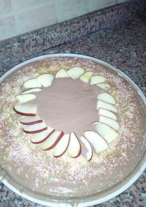 صورة لوصفة كيك السميد بكريما الكاكاو
