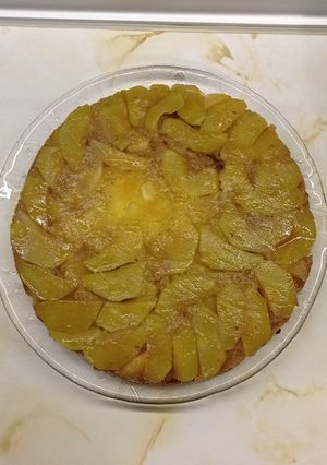 A picture of Upside-Down Apple Cake (No Mixer Needed).