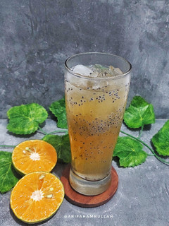 Foto resep Es Jeruk Selasih
