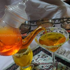A picture of Persian Saffron (Zafaran) sharbat.