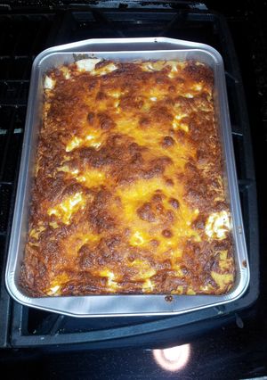 A picture of Cornbread casserole.