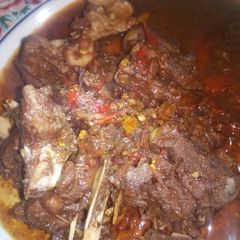 A picture of Ram meat pepper soup.