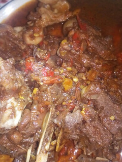A picture of Ram meat pepper soup.