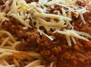 Una foto de Spaghetti a la Boloñesa