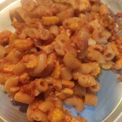 A picture of Baby corn wheat pasta.