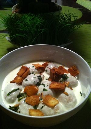 A picture of Kibbeh in Yogurt Sauce (My Way).
