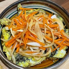 A picture of Fried Anchovy marinated in Japanese spicy vinegar sauce.
