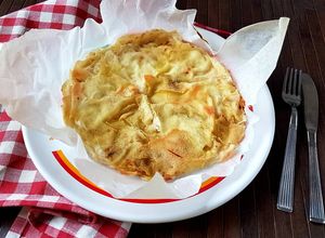 Foto di Focaccia con pane Carasau