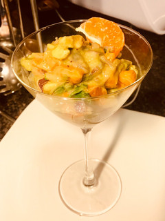 Una foto de Ceviche de camarón gambas