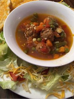 A picture of Meatball soup.