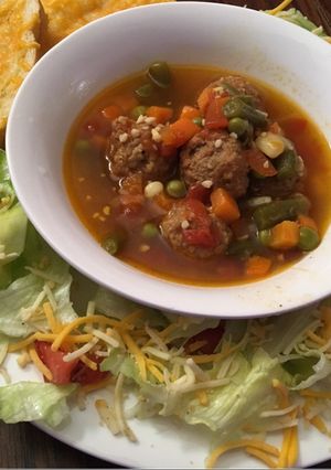 A picture of Meatball soup.