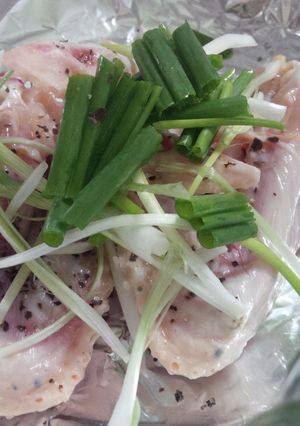 Hình của món Cánh gà hấp hành, sả siêu nhanh.
