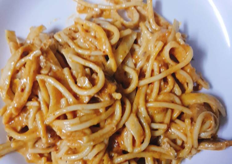 Simple Way to Make Super Quick Homemade Chicken spaghettie
