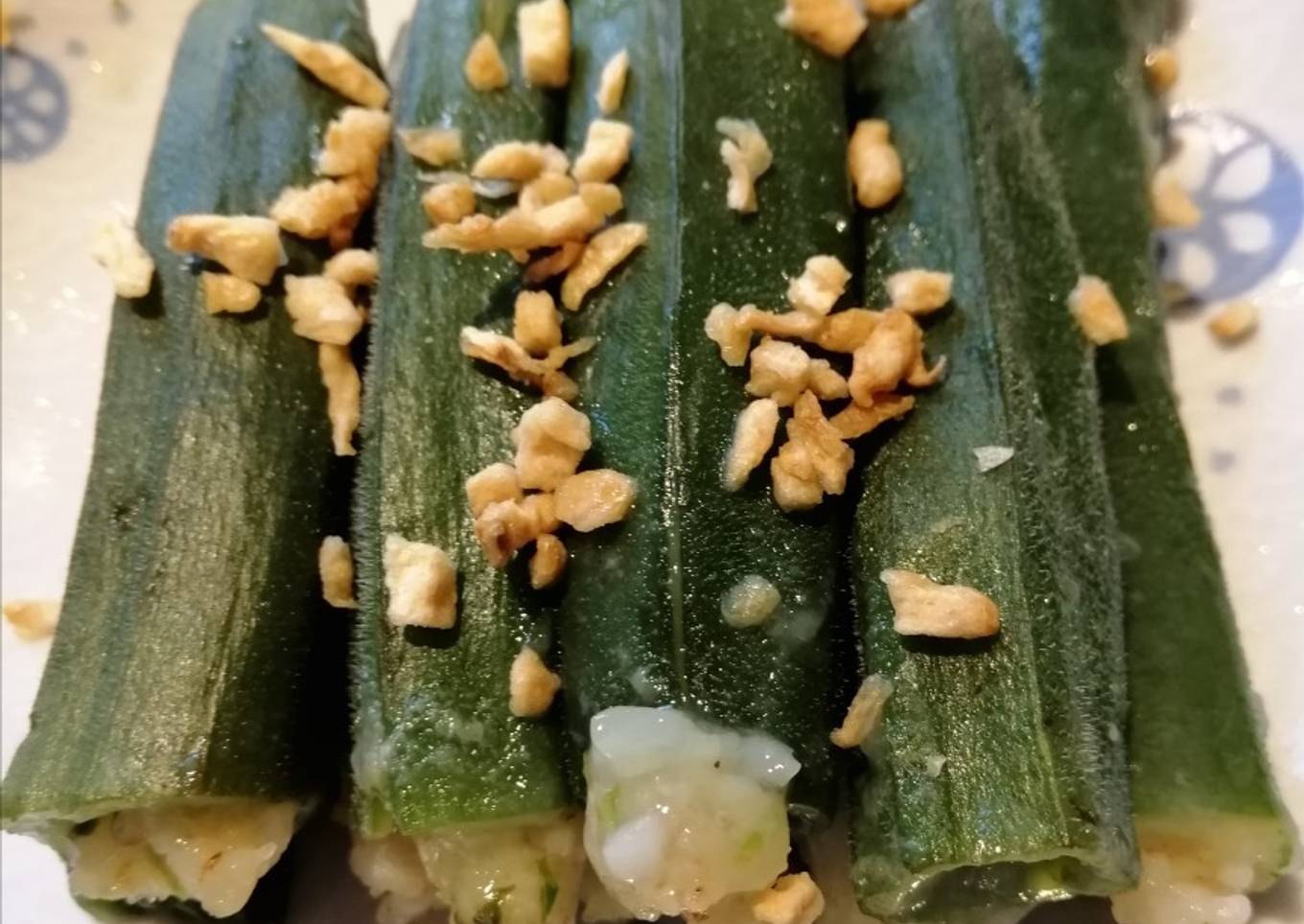 Okra Stuffed w/Shrimp