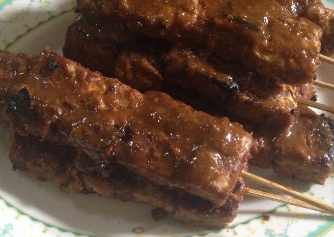 Resep mudah buat Sate tempe saus kacang dijamin sempurna