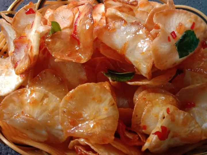 Cara Gampang Membikin Resep Kripik singkong pedas manis yang Lezat Sekali Anti Ribet, Mantap