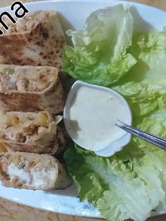صورة لوصفة طاكوس منزلي بحشوة و بكريمة رائعة