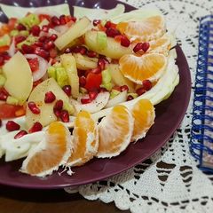A picture of Armenian cucumber and Pepino fresh salad #mycookboom.
