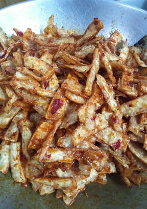 Foto resep Keripik Manggleng sambal pedas manis